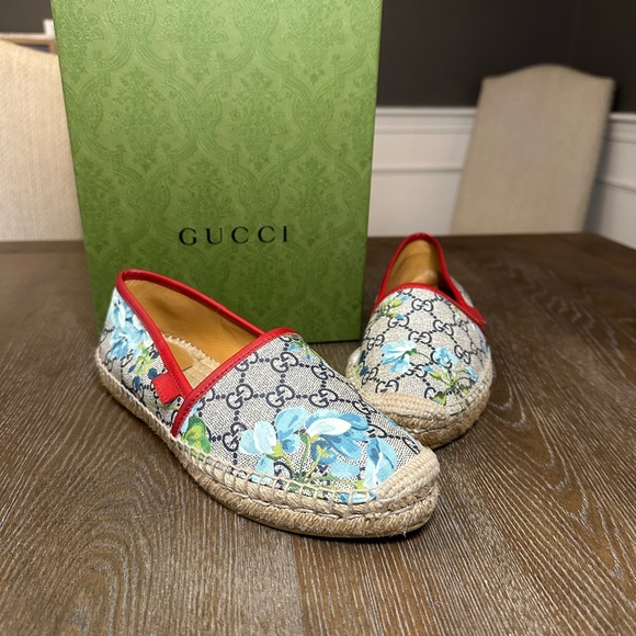 GUCCI Espadrilles - Blue Floral Print - Picture 4 of 10